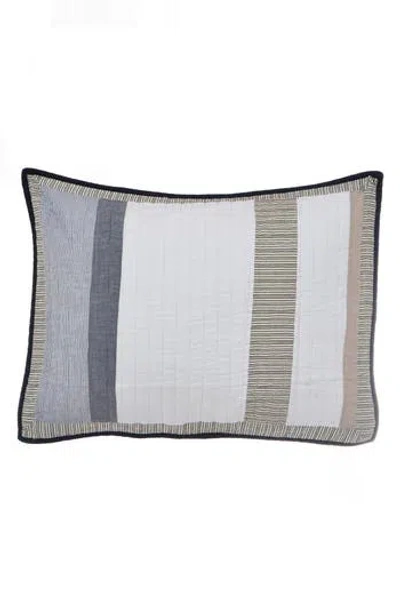 Nautica 'tideway' Quilted Standard Sham In Grey/khaki