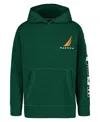 Nautica Toddler And Little Boys Flag Pullover Hoodie In Evergreen