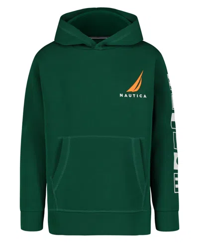 Nautica Kids' Toddler And Little Boys Flag Pullover Hoodie In Evergreen