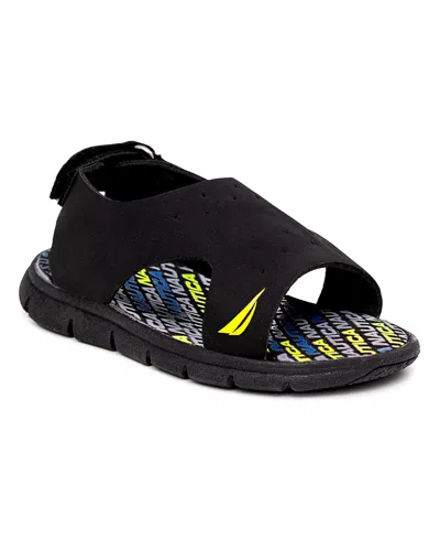 Nautica Kids' Toddler And Little Boys Orca Water Sandals In Black,teal Multi