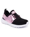 Nautica Toddler And Little Girls Kappil Athletic Sneaker In Pink Metallic Black
