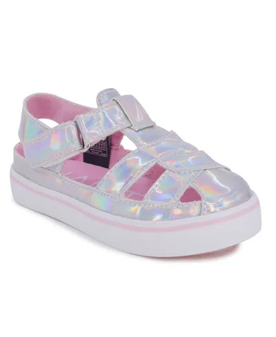 Nautica Little Girls Mikkel Slide Sandals In Pink Iridescent