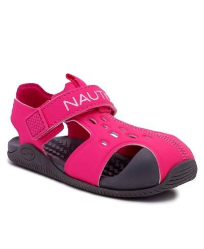 Nautica Babies' Toddler And Little Girls Pearl 3 Water Shoes In Hot Pink,gray