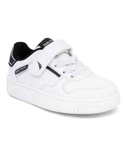 Nautica Babies' Toddler Boys Almina Casual Sneakers In White,black