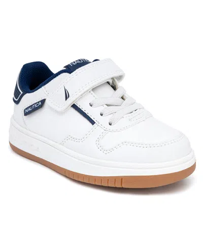 Nautica Babies' Toddler Boys Almina Casual Sneakers In White,navy,gum