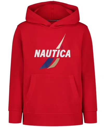 Nautica Kids' Toddler Boys J Class Split Pullover Hoodie In Tango Red