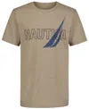 Nautica Toddler Boys Overlapped Short Sleeve Tee In Kelp Heather