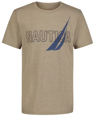 Nautica Toddler Boys Overlapped Short Sleeve Tee In Kelp Heather