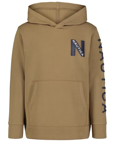 Nautica Kids' Big Boys Pullover Hoodie In Kelp