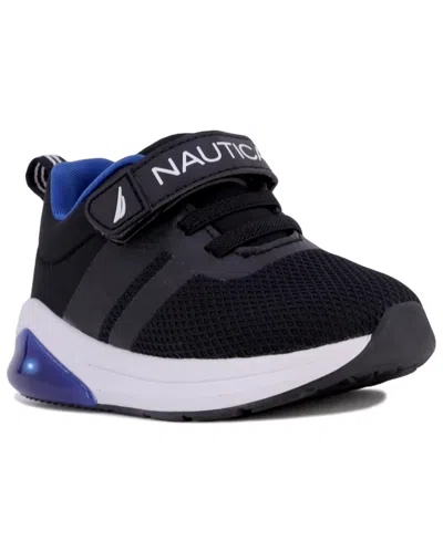 Nautica Kids' Toddler Boys Towhee Buoy Lights T Athletic Sneaker In Black,cobalt