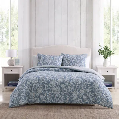 Nautica Tortola Twin Reversible Comforter And Sham Set In Blue