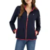 Nautica Track Jacket Womens Pocket Polyester Active In Blue