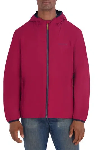 Nautica Transitional Hooded Zip Jacket In Red