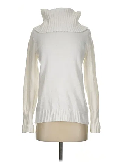 Pre-owned Nautica Turtleneck Sweater In White