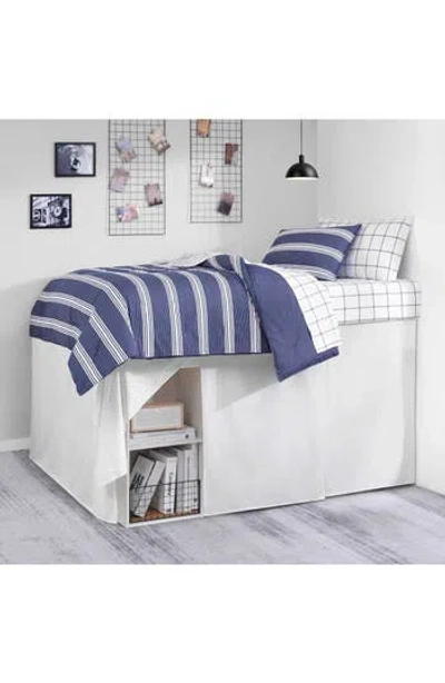 Nautica Twin Xl Solid Dorm Bed Skirt In Blue