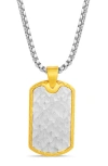 NAUTICA TWO-TONE DOG TAG PENDANT NECKLACE