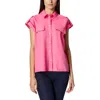 Nautica Utility Top Womens Collar Cotton Button-down Top