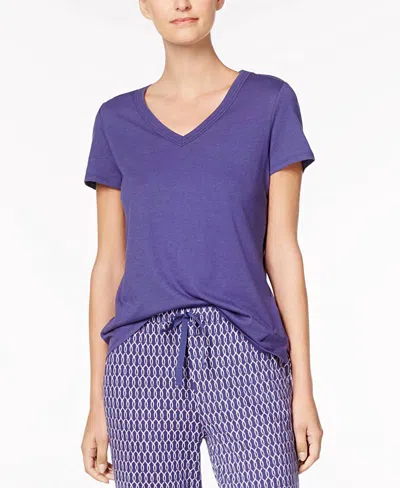 Nautica V Neck T-shirt In Royal Blue In Purple