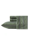 Nautica Varadero Typeface 200 Thread Count Sheet Set In Fern Green Whale Grey