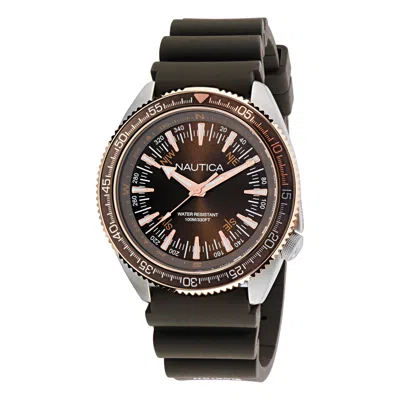 Nautica Vintage 3-hand Silicone Watch In Black
