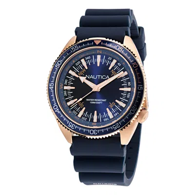 Nautica Vintage 3-hand Silicone Watch In Blue