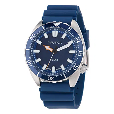 Nautica Vintage Silicone Watch In Blue