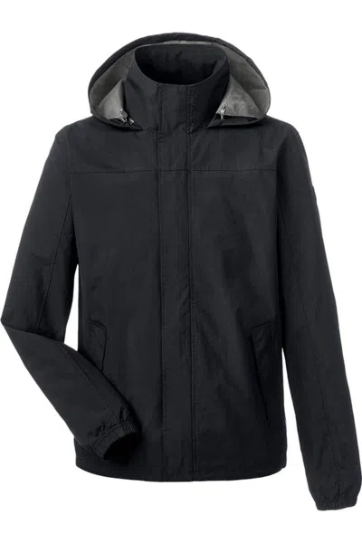 Nautica Voyage Hooded Rain Jacket In Black
