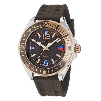 Pre-owned Nautica Watch  Napcwf302 Clearwater Beach Man 46mm Stainless Steel