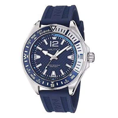 Pre-owned Nautica Watch  Napcwf305 Clearwater Beach Man 48mm Stainless Steel