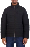 Nautica Men's Quilted Water-resistant Full-zip Bomber Jacket In Black