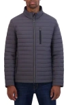 Nautica Water Resistant Quilted Jacket In Metal Grey
