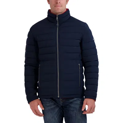 Nautica Water Resistant Reversible Puffer Jacket In Navy