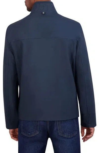 Nautica Water Resistant Softshell Jacket In Blue