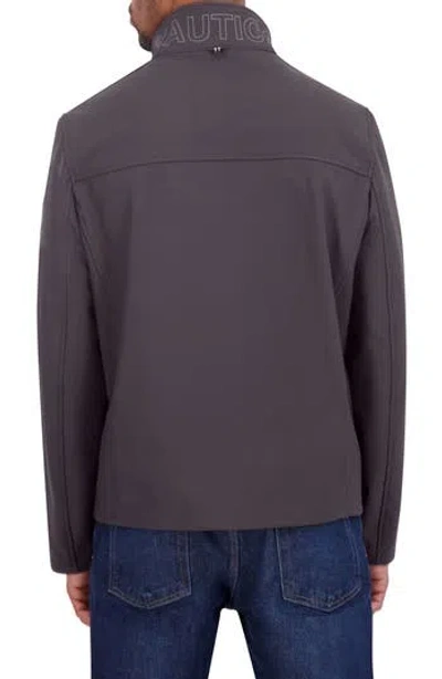 Nautica Water Resistant Softshell Jacket In Gray