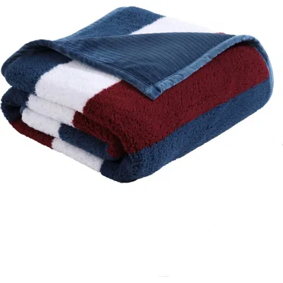 Nautica Wilton Reversible Throw Blanket In Blue