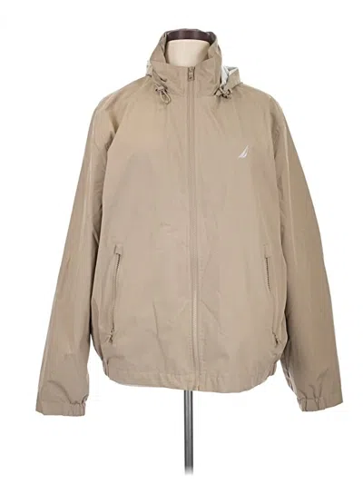 Pre-owned Nautica Windbreaker Jacket In Tan