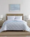 Nautica Closeout!  Windsor Seersucker 3 Piece Comforter Set, Full/queen In Chambray Blue