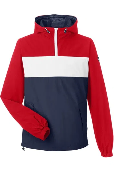 Nautica Windward Anorak Hooded Quarter-zip Jacket In Multi