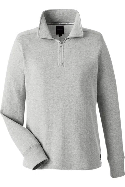 Nautica Women's Anchor Fleece Quarter-zip Sweatshirt In Gray
