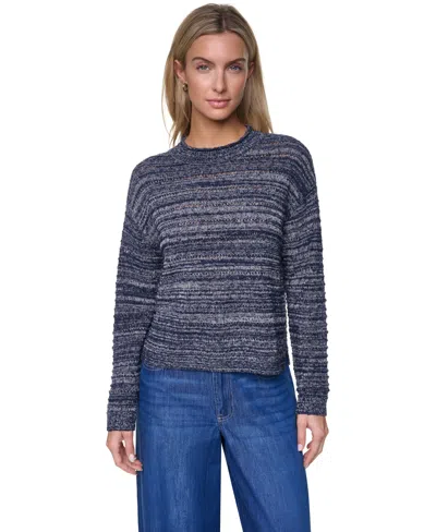 Nautica Women's Cotton-blend Crewneck Sweater In Blue