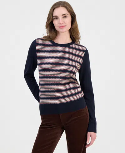 Nautica Women's Fair Isle Stripe Sweater In Multi