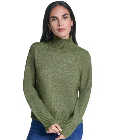 Nautica Women's Funnel-neck Long-sleeve Sweater In Green