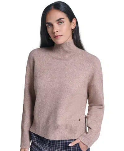 Nautica Women's Funnel-neck Long-sleeve Sweater In Neutral