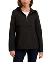 Nautica Women's Hooded Softshell Coat In Black