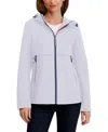 Nautica Women's Hooded Softshell Coat In Blue