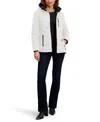 Nautica Women's Hooded Zip-front Puffer Coat In White