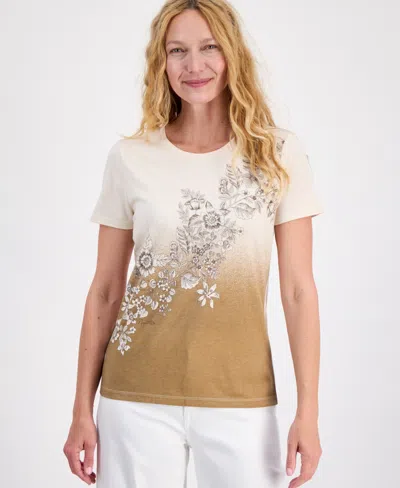 Nautica Women's Ombre Graphic Tee In Multi