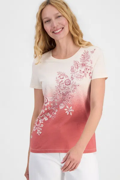 Nautica Women's Ombre Graphic Tee In Pink