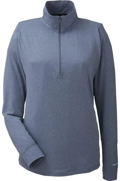 Nautica Women's Saltwater Quarter-zip Pullover In Blue