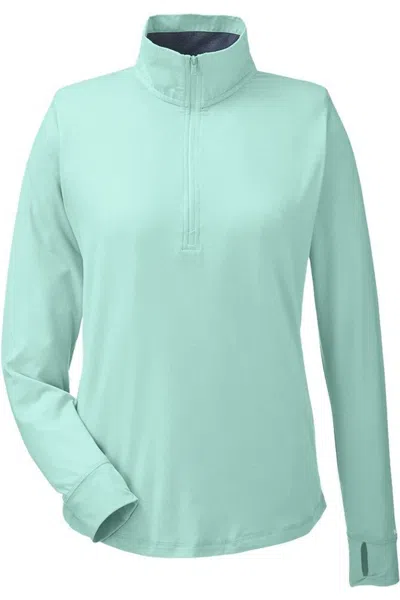 Nautica Women's Saltwater Quarter-zip Pullover In Green